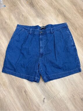 Polo Ralph Lauren Pleated Denim Shorts Women’s Large Blue 0550